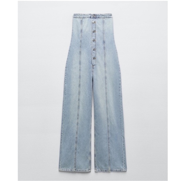 Zara Pants & Jumpsuits Zara Denim Jumpsuit Poshmark